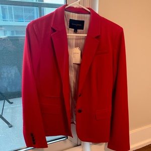Red chic banana republic blazer.